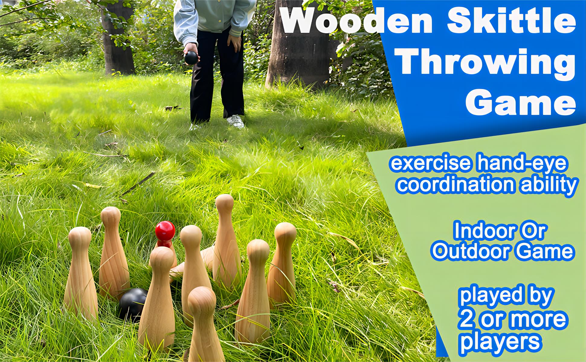 Classic Wooden Bowling for Traditional Game (6)s49